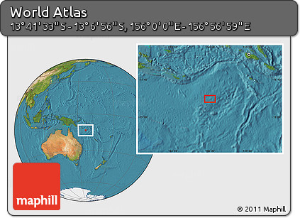 Satellite Location Map of the Area around 13° 24' 15" S, 156° 28' 29" E