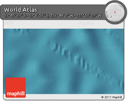 Satellite 3D Map of the Area around 13° 24' 15" S, 156° 19' 29" W
