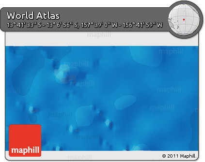 Political 3D Map of the Area around 13° 24' 15" S, 157° 10' 30" W