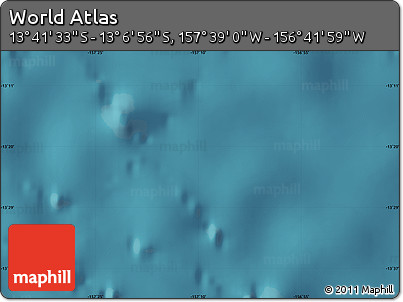 Satellite Map of the Area around 13° 24' 15" S, 157° 10' 30" W