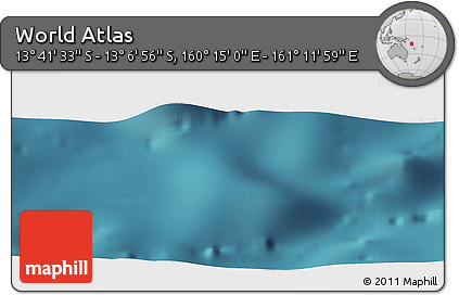 Satellite Panoramic Map of the Area around 13° 24' 15" S, 160° 43' 29" E