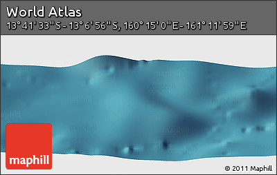 Satellite Panoramic Map of the Area around 13° 24' 15" S, 160° 43' 29" E