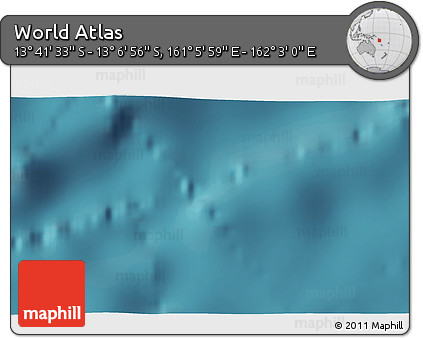 Satellite 3D Map of the Area around 13° 24' 15" S, 161° 34' 29" E