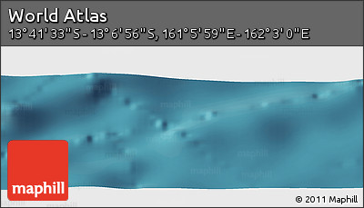 Satellite Panoramic Map of the Area around 13° 24' 15" S, 161° 34' 29" E