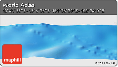 Physical Panoramic Map of the Area around 13° 24' 15" S, 162° 25' 30" E