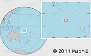 Gray Location Map of the area around 13° 24' 15" S, 163° 16' 30" E