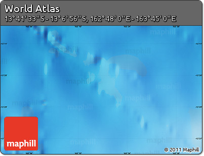 Physical Map of the Area around 13° 24' 15" S, 163° 16' 30" E