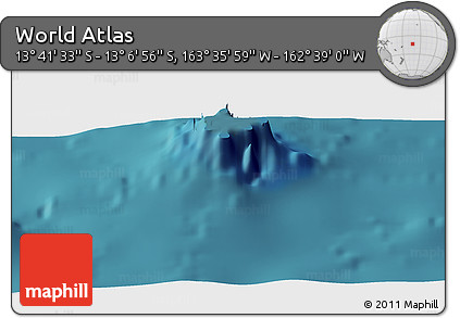 Satellite Panoramic Map of the Area around 13° 24' 15" S, 163° 7' 30" W