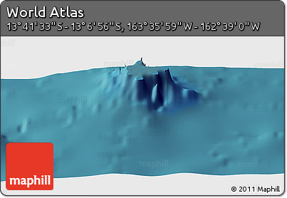 Satellite Panoramic Map of the Area around 13° 24' 15" S, 163° 7' 30" W
