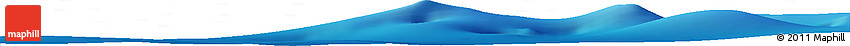 Shaded Relief Horizon Map of the Area around 13° 24' 15" S, 163° 58' 29" W