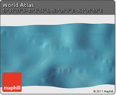 Satellite 3D Map of the Area around 13° 24' 15" S, 164° 7' 30" E