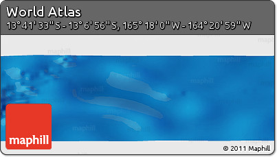 Physical Panoramic Map of the Area around 13° 24' 15" S, 164° 49' 29" W