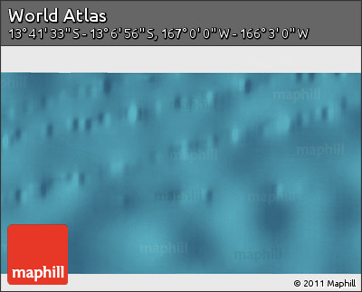 Satellite 3D Map of the Area around 13° 24' 15" S, 166° 31' 30" W
