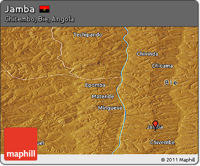 Physical Panoramic Map of Jamba