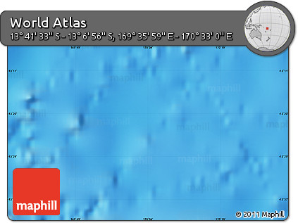 Physical Map of the Area around 13° 24' 15" S, 170° 4' 29" E