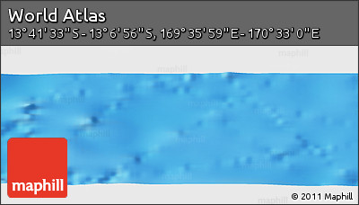 Physical Panoramic Map of the Area around 13° 24' 15" S, 170° 4' 29" E