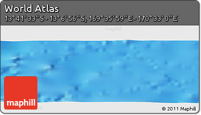 Physical Panoramic Map of the Area around 13° 24' 15" S, 170° 4' 29" E
