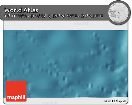 Satellite 3D Map of the Area around 13° 24' 15" S, 170° 55' 30" E