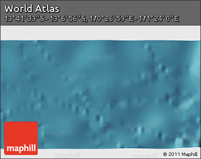 Satellite 3D Map of the Area around 13° 24' 15" S, 170° 55' 30" E