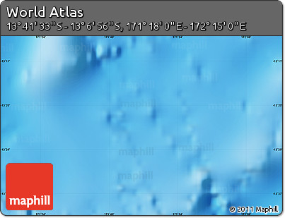 Physical Map of the Area around 13° 24' 15" S, 171° 46' 30" E