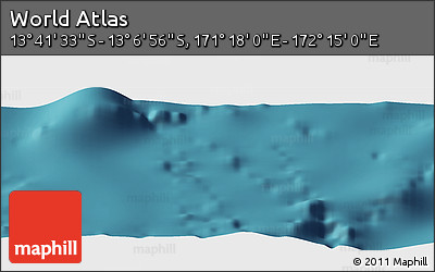 Satellite Panoramic Map of the Area around 13° 24' 15" S, 171° 46' 30" E