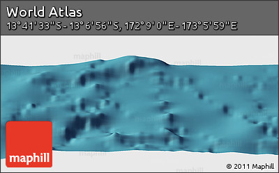 Satellite Panoramic Map of the Area around 13° 24' 15" S, 172° 37' 30" E