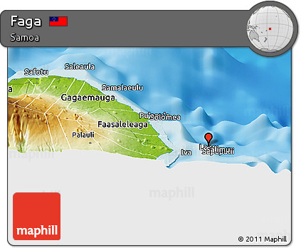 Physical Panoramic Map of Faga