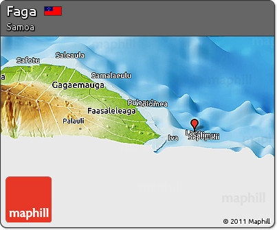 Physical Panoramic Map of Faga