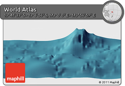 Satellite Panoramic Map of the Area around 13° 24' 15" S, 173° 28' 29" E
