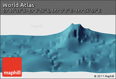 Satellite Panoramic Map of the Area around 13° 24' 15" S, 173° 28' 29" E