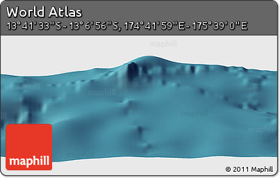 Satellite Panoramic Map of the Area around 13° 24' 15" S, 175° 10' 30" E