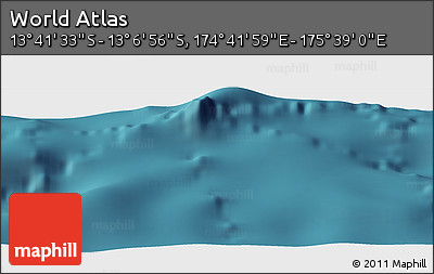 Satellite Panoramic Map of the Area around 13° 24' 15" S, 175° 10' 30" E