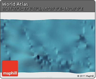 Satellite 3D Map of the Area around 13° 24' 15" S, 176° 1' 30" E