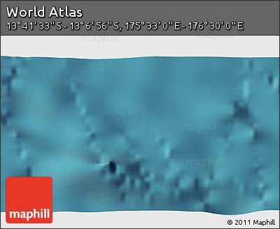 Satellite 3D Map of the Area around 13° 24' 15" S, 176° 1' 30" E