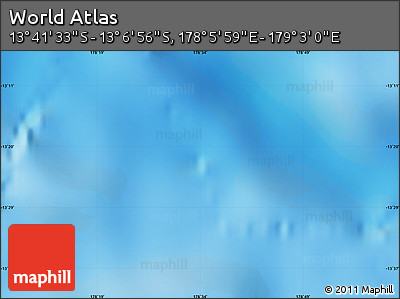 Physical Map of the Area around 13° 24' 15" S, 178° 34' 29" E