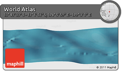 Satellite Panoramic Map of the Area around 13° 24' 15" S, 178° 34' 29" E