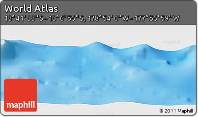 Physical Panoramic Map of the Area around 13° 24' 15" S, 178° 25' 30" W