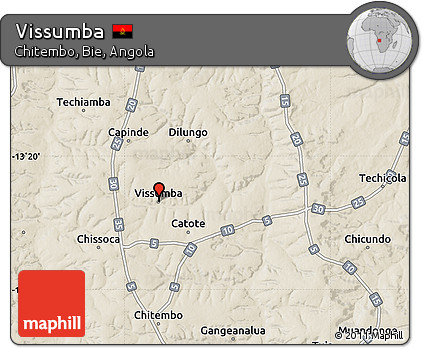 Shaded Relief Map of Vissumba