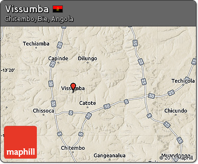 Shaded Relief Map of Vissumba