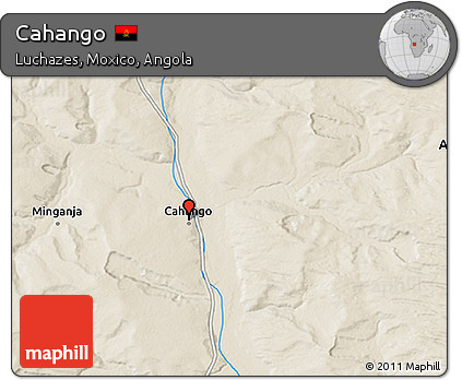 Shaded Relief 3D Map of Cahango