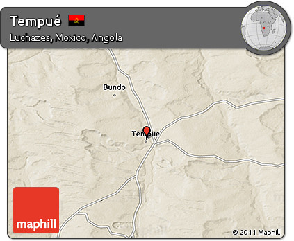 Shaded Relief 3D Map of Tempué