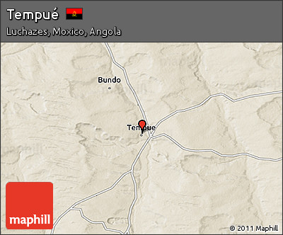 Shaded Relief 3D Map of Tempué