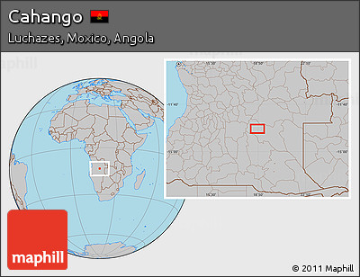Gray Location Map of Cahango