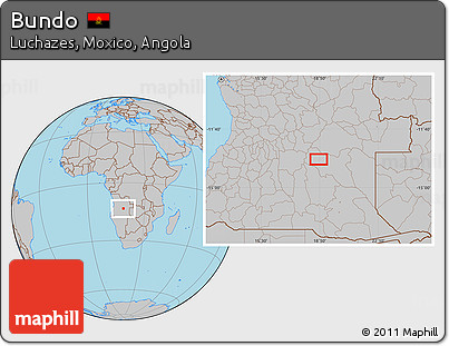 Gray Location Map of Bundo