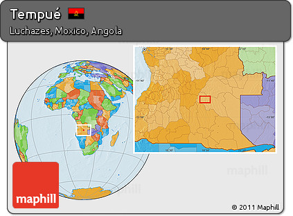 Political Location Map of Tempué