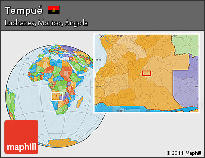 Political Location Map of Tempué