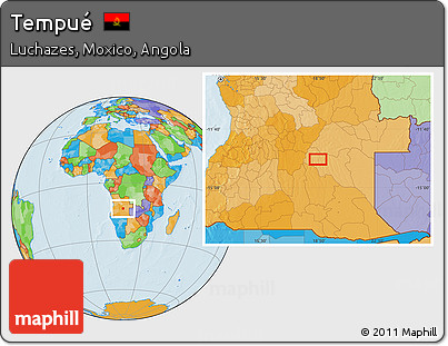 Political Location Map of Tempué
