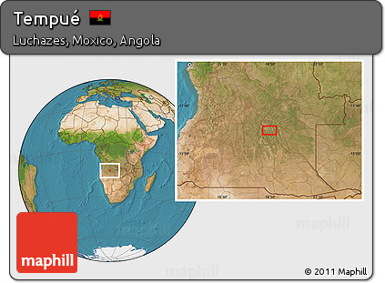 Satellite Location Map of Tempué