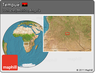 Satellite Location Map of Tempué