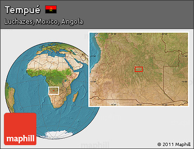 Satellite Location Map of Tempué